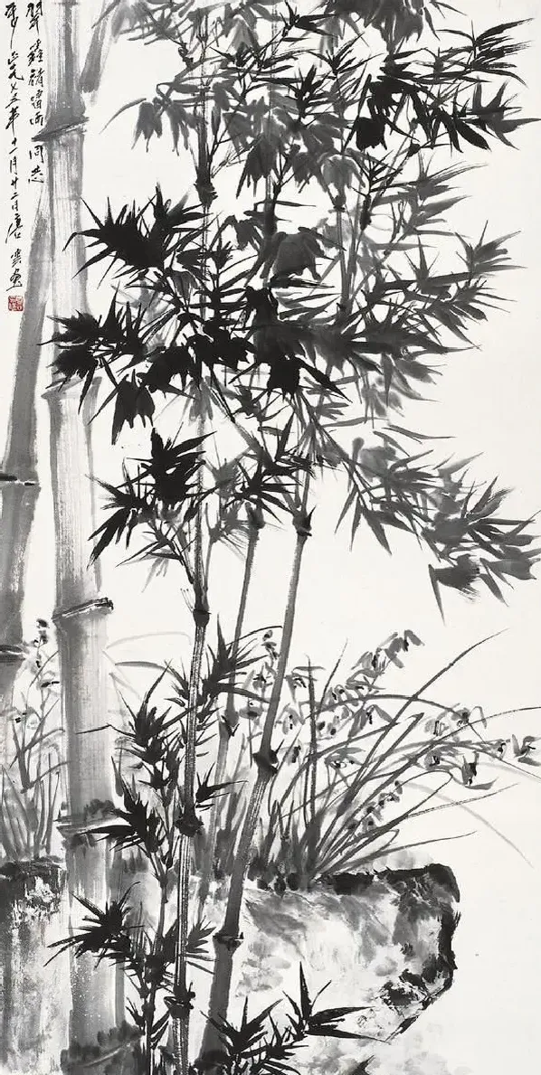 唐云·兰竹图
