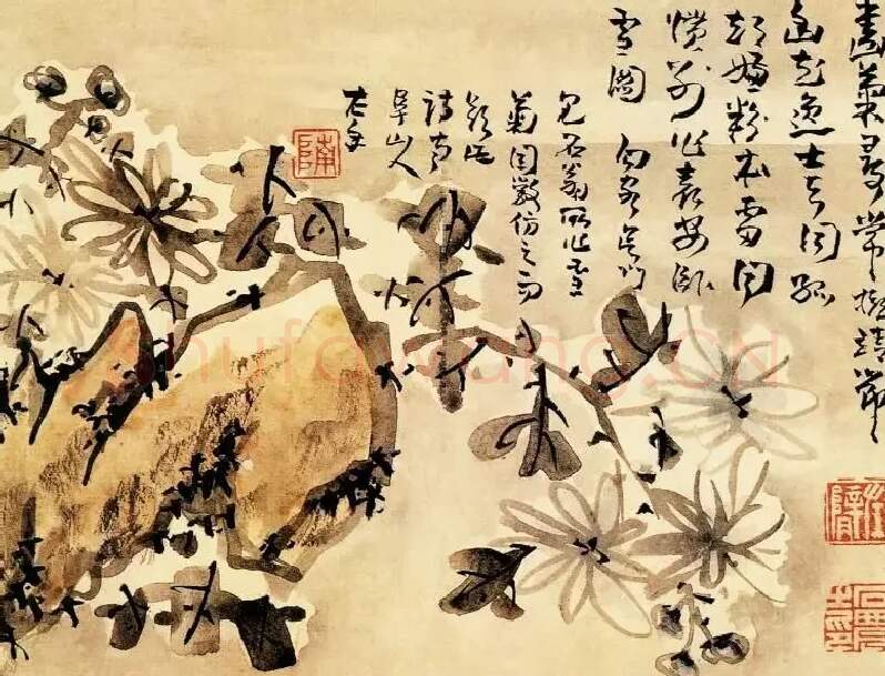 高凤翰·雪菊图