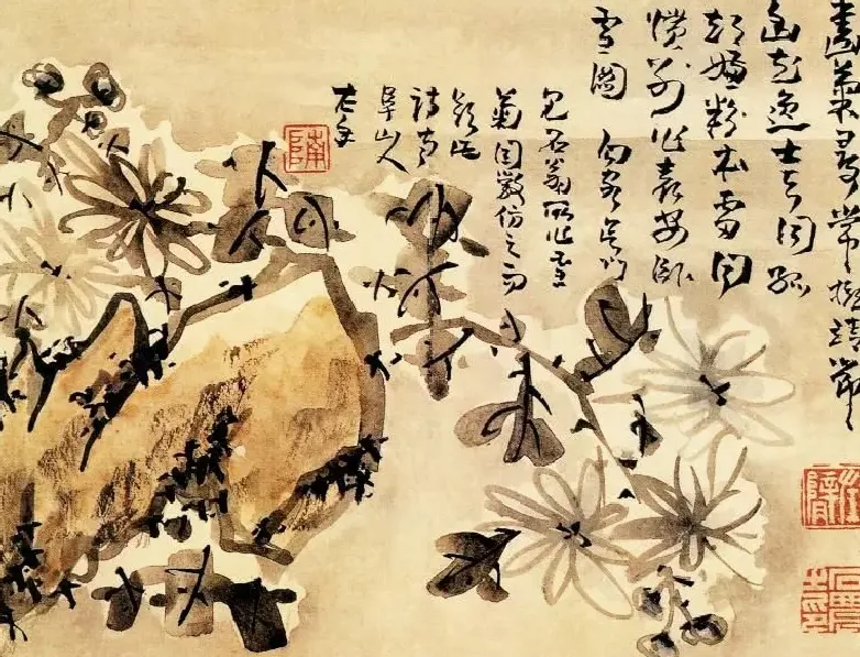 高凤翰·雪菊图