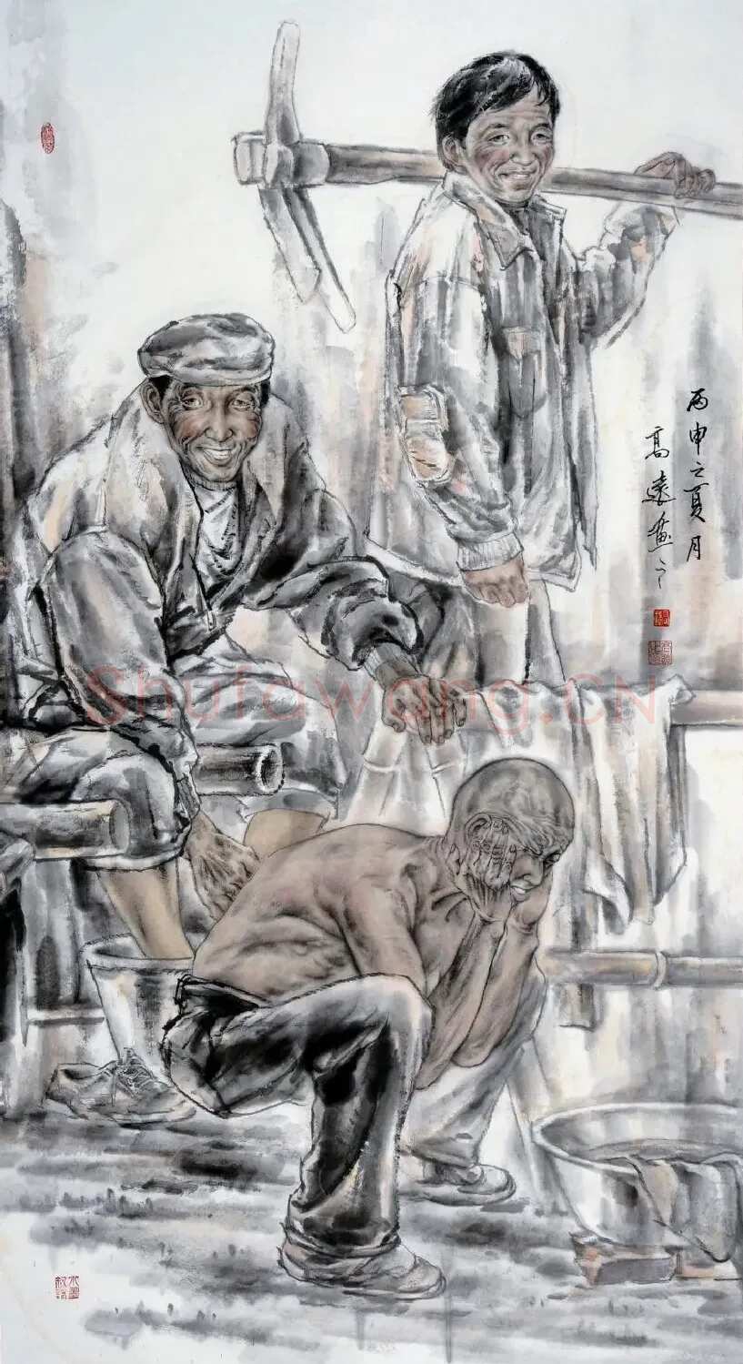高远·《厚土·归》（纸本水墨180·97cm）