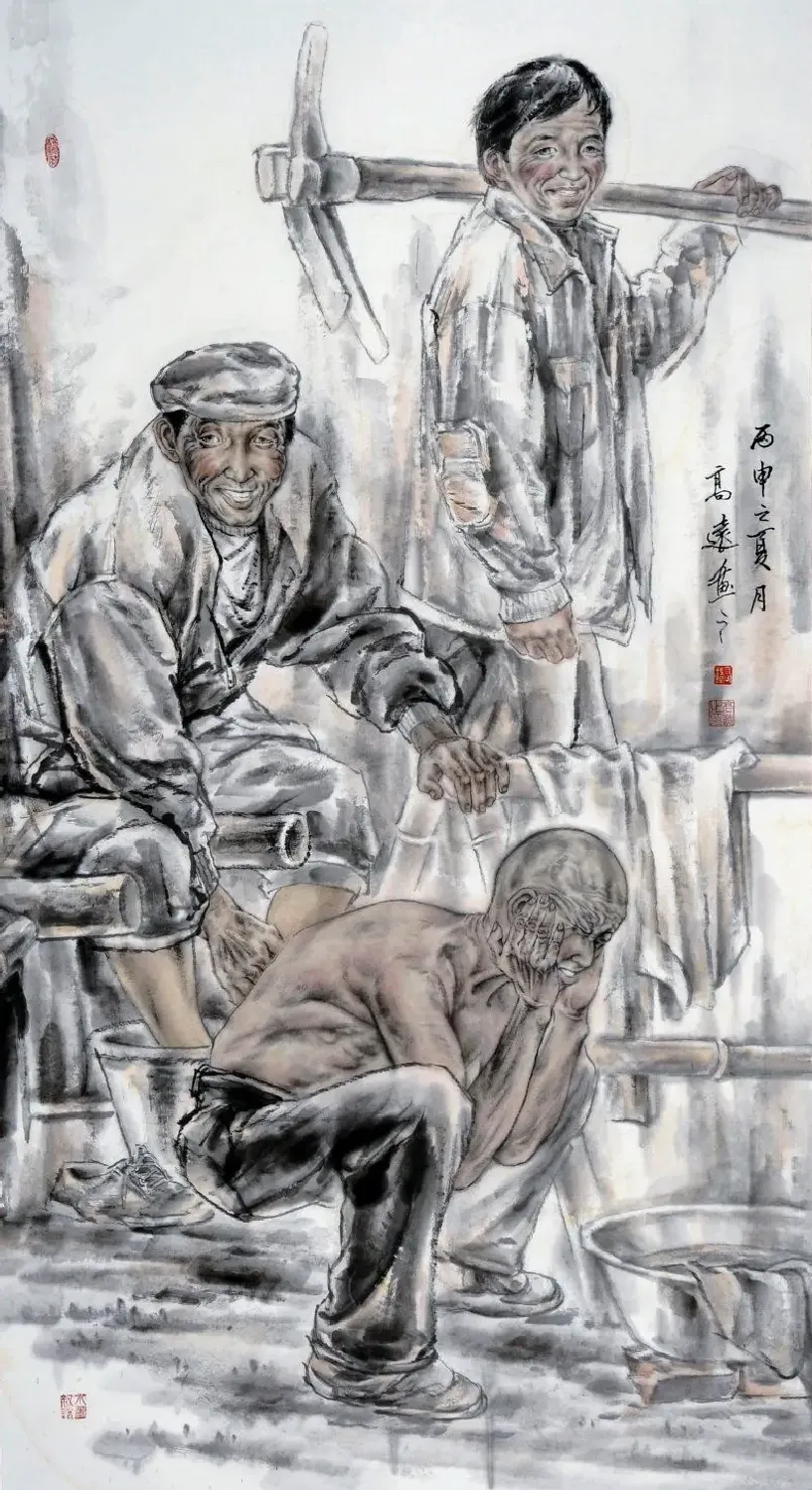 高远·《厚土·归》（纸本水墨180·97cm）