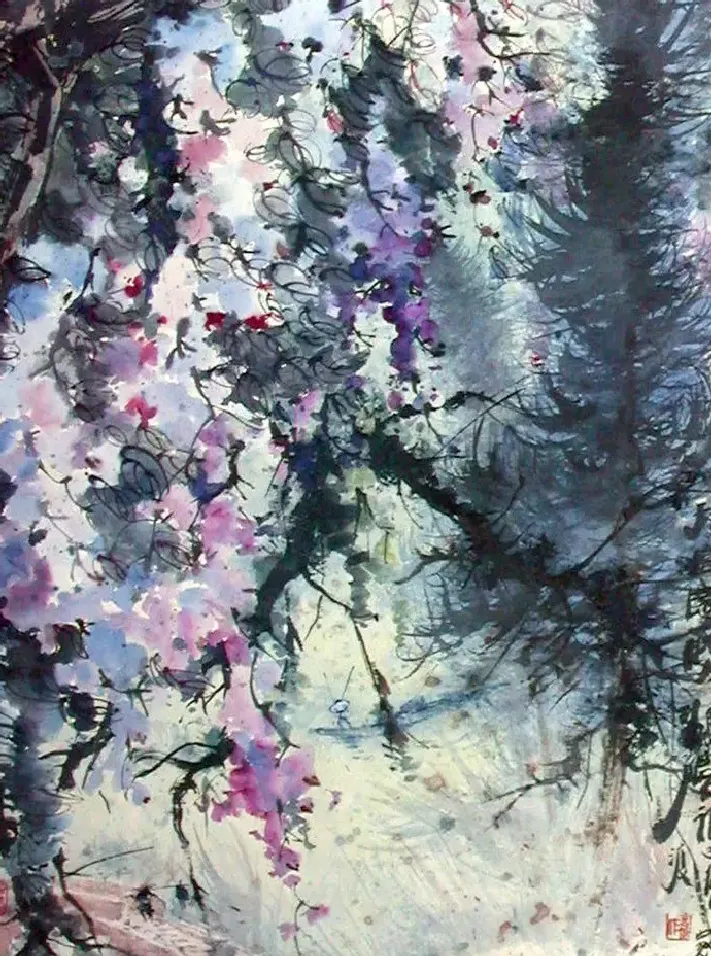 蒋玄佁·太湖紫藤