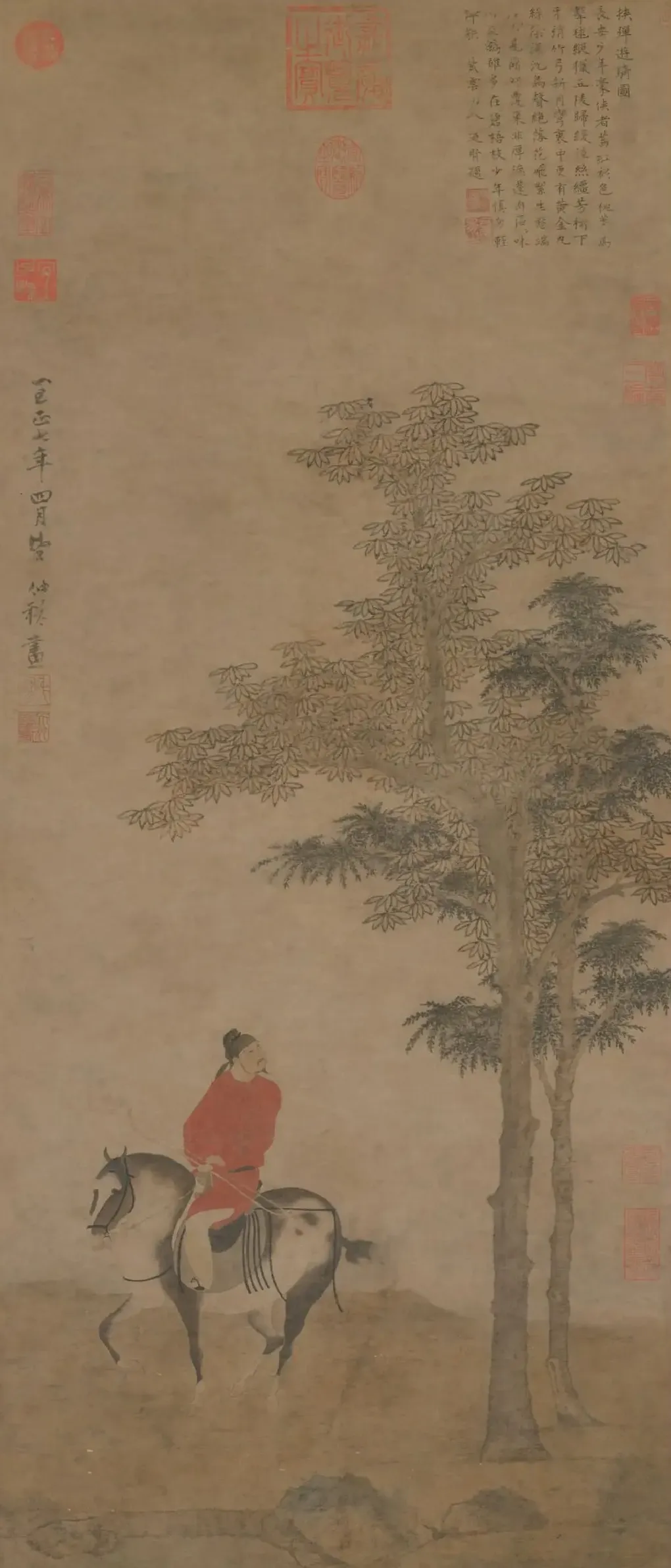 赵雍·挟弹游骑图