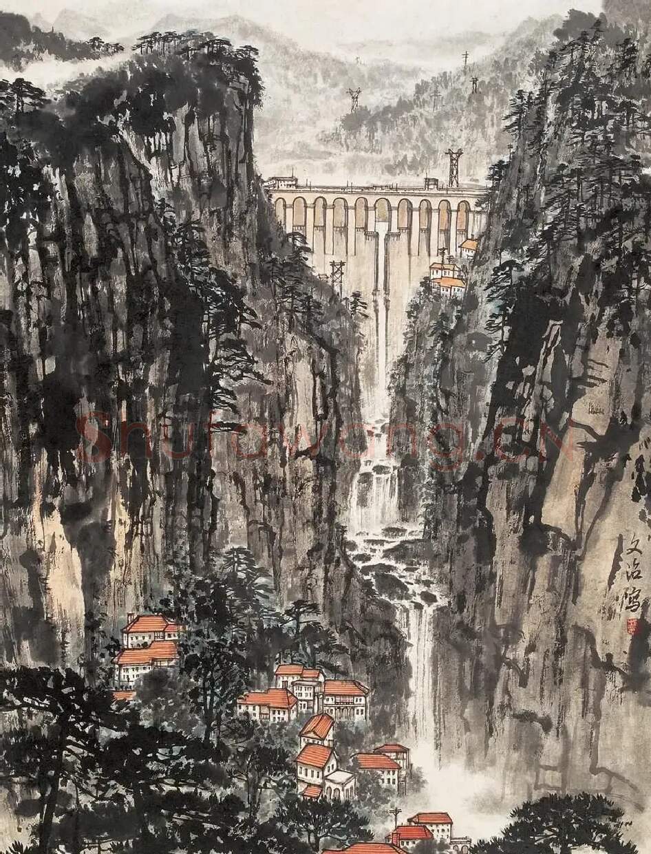 宋文治·山城新貌图