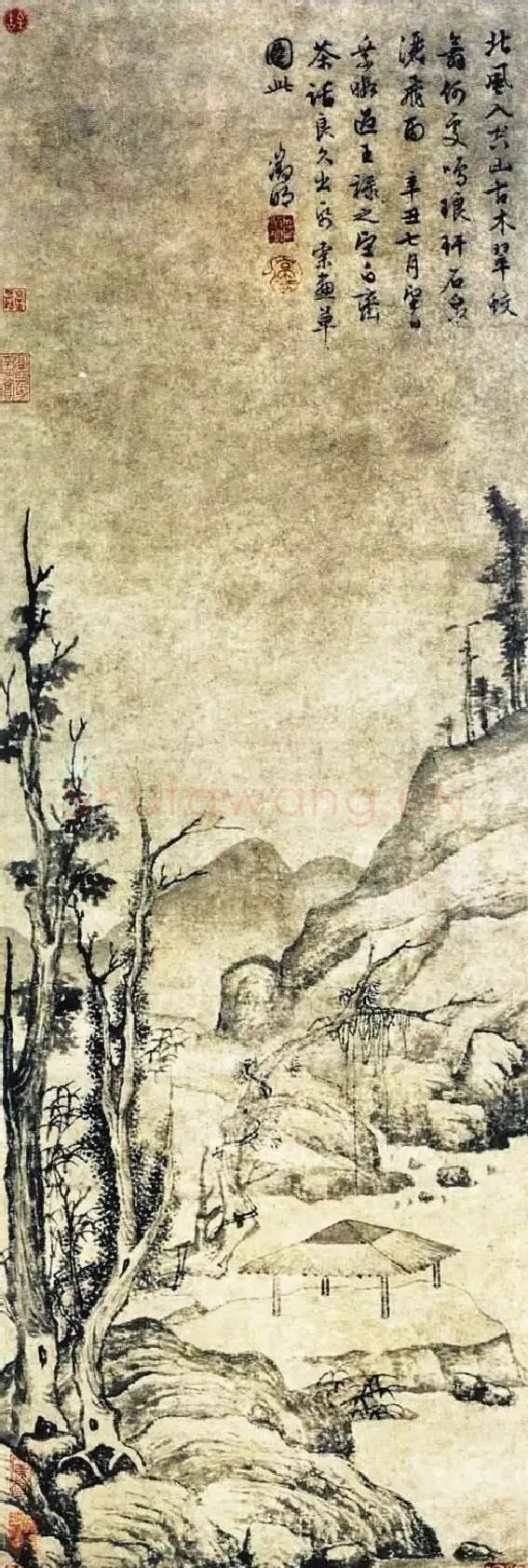 文征明·寒林竹石图