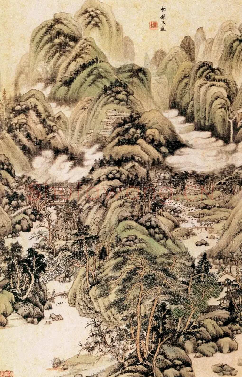 王鉴·仿宋元山水图