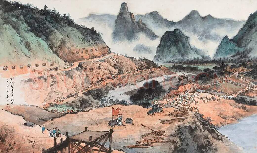 刘锡永·临桂青狮潭工地写生