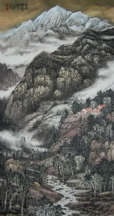 王林昌·净土神韵70x138cm2013年