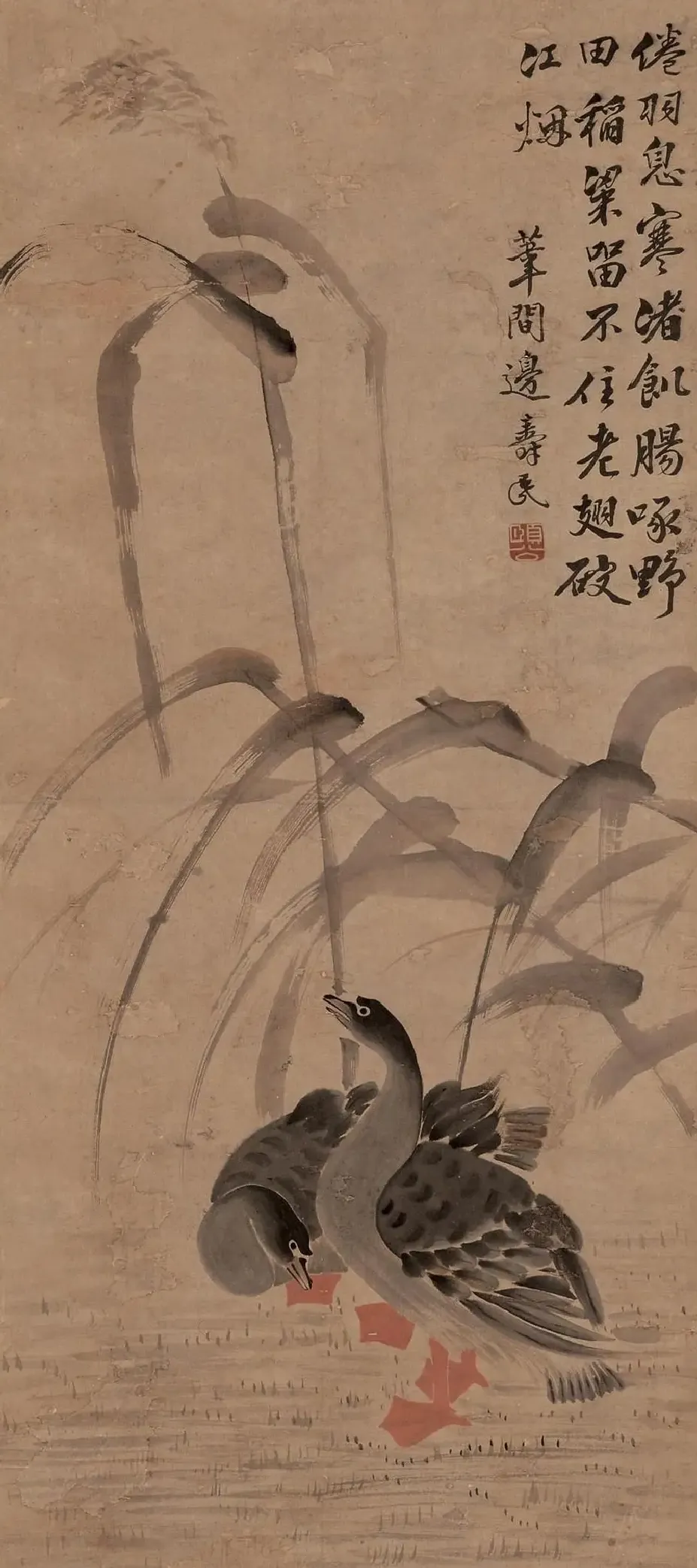 边寿民·苇雁