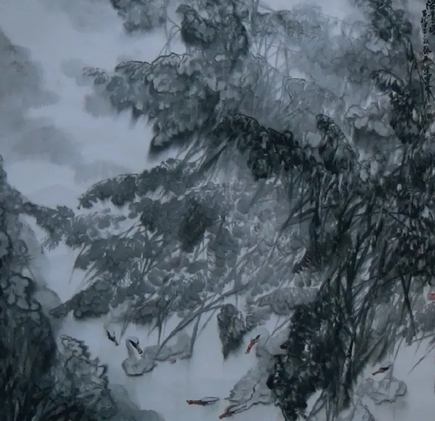 魏振乾·浴雪图