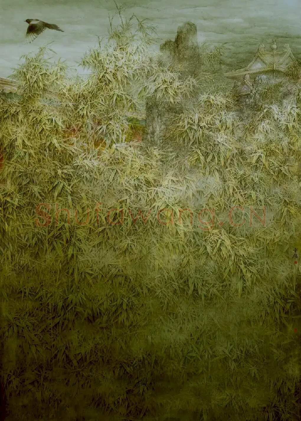 赵金鸰·日暮清宫-1911