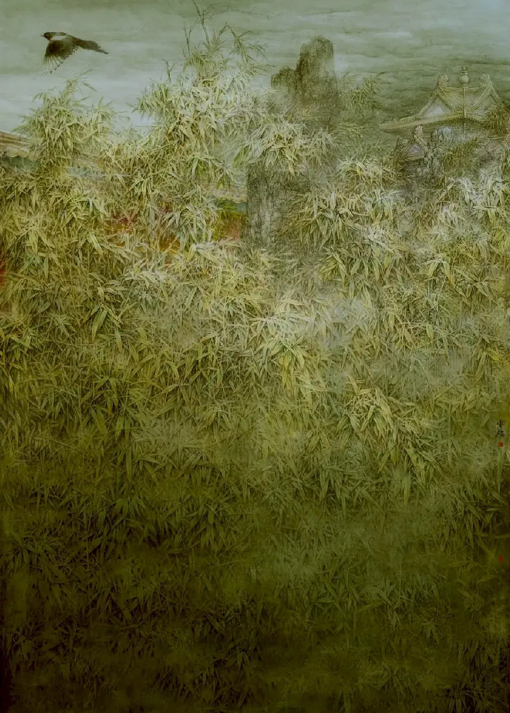 赵金鸰·日暮清宫-1911