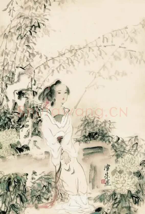 刘津朱·日暮依修竹