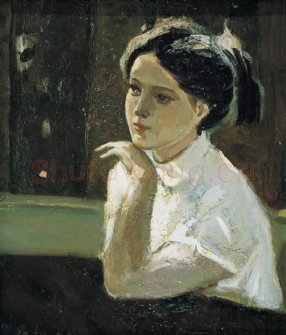 张立国·女孩纸板油画