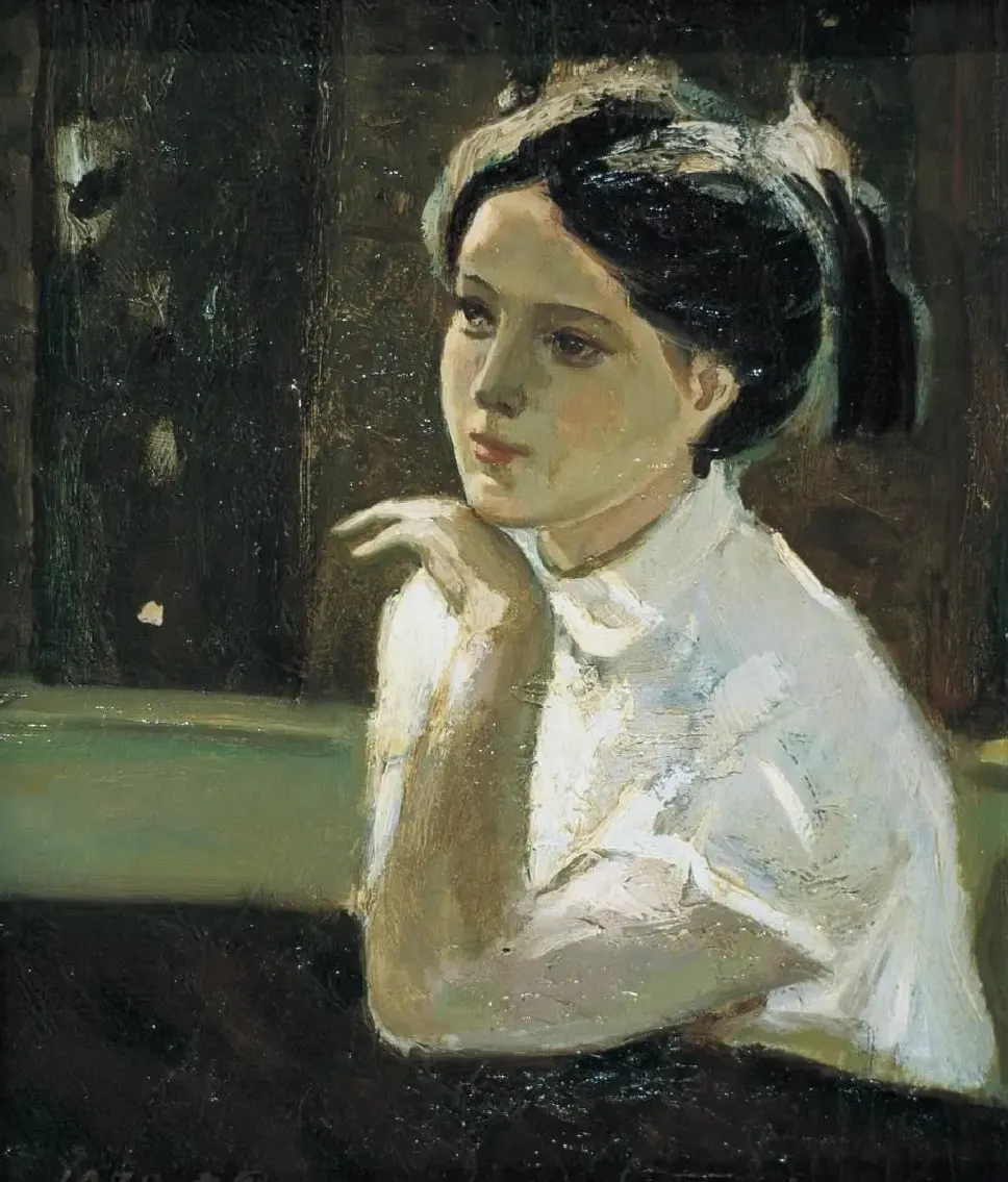 张立国·女孩纸板油画