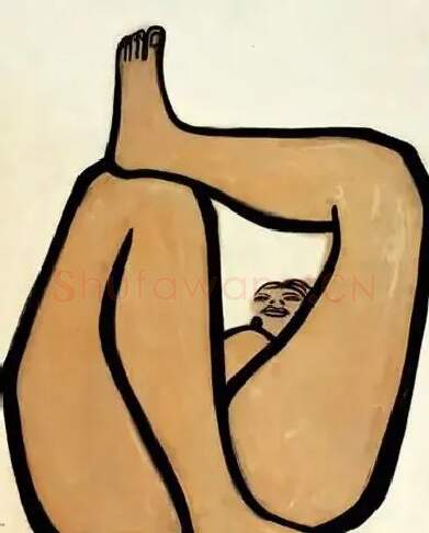 常玉·翘腿裸女