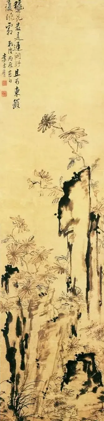 李方膺·菊石图