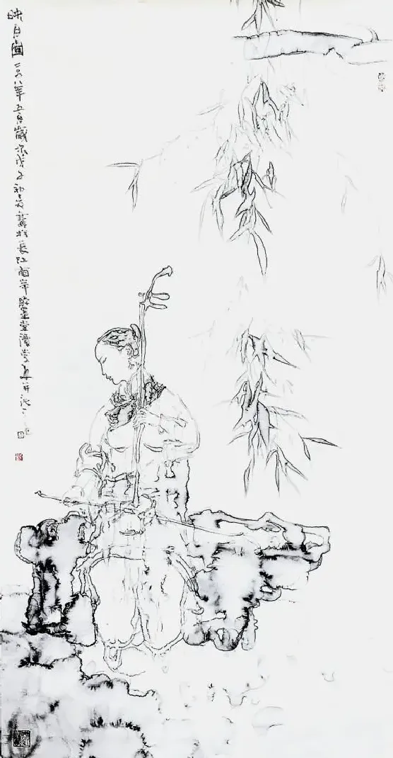 谭崇正·印月图