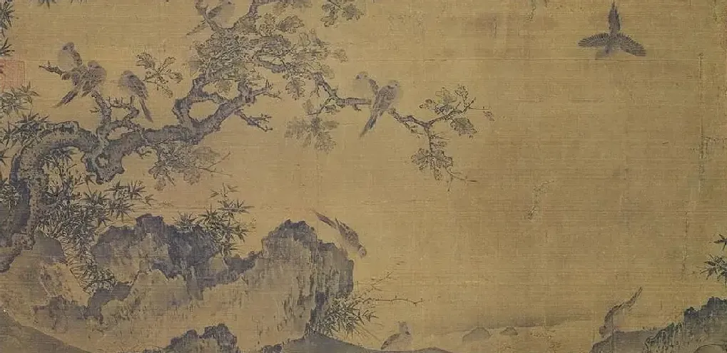 黄居寀·竹石锦鸠图