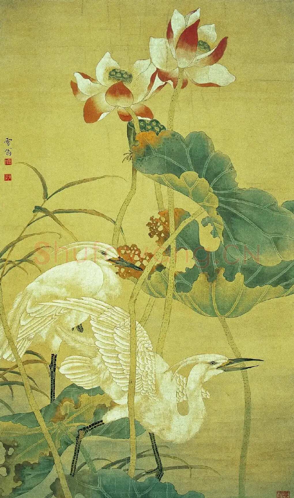 陈之佛·荷塘双鹭