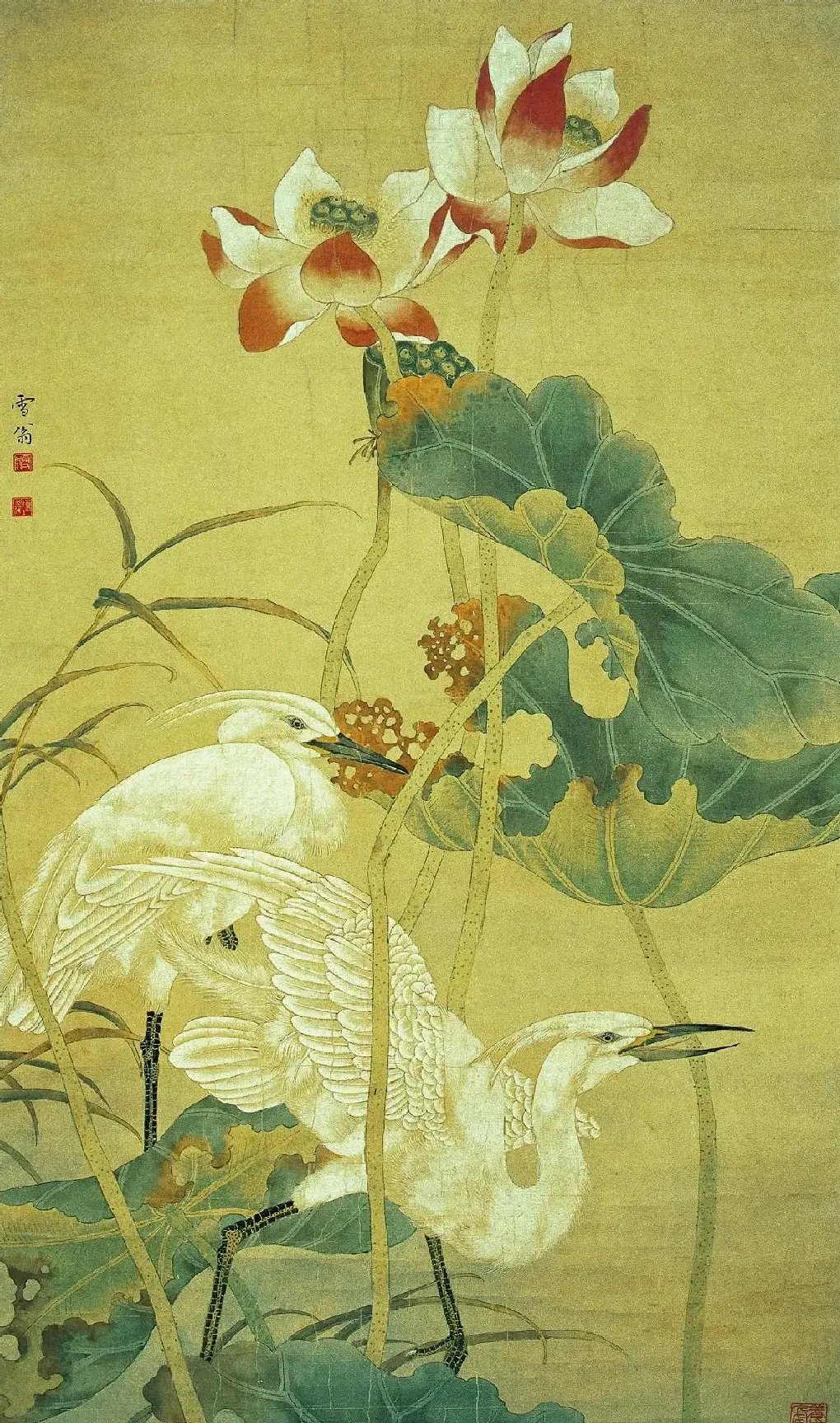 陈之佛·荷塘双鹭