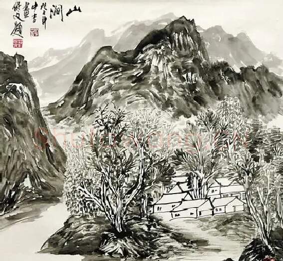杭中吉·山涧图