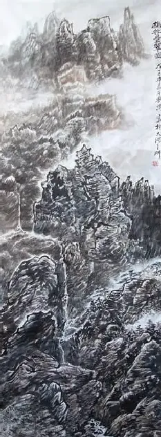 刘涛·幽谷叠翠图