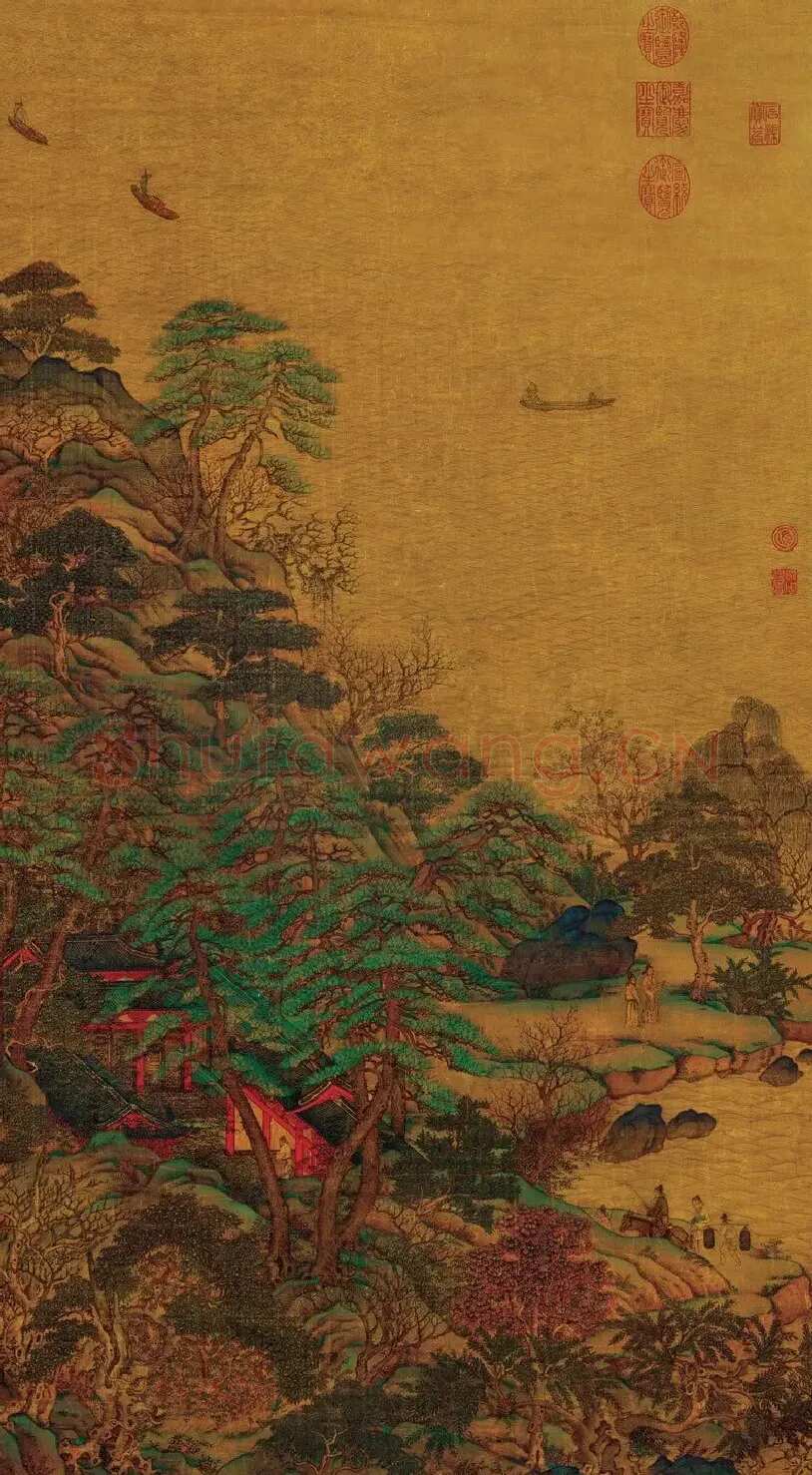 李思训·江帆楼阁图
