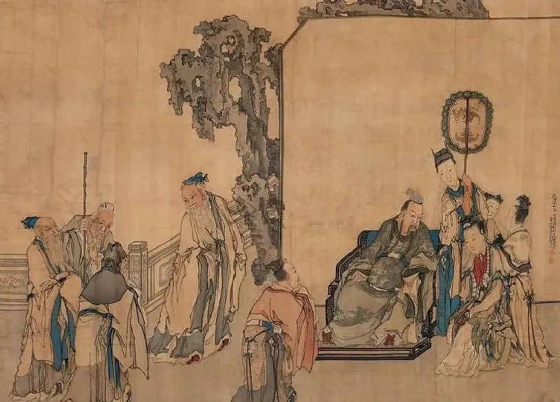 黄慎·商山四皓图
