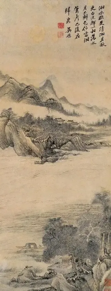 吴历·湘江秋月图