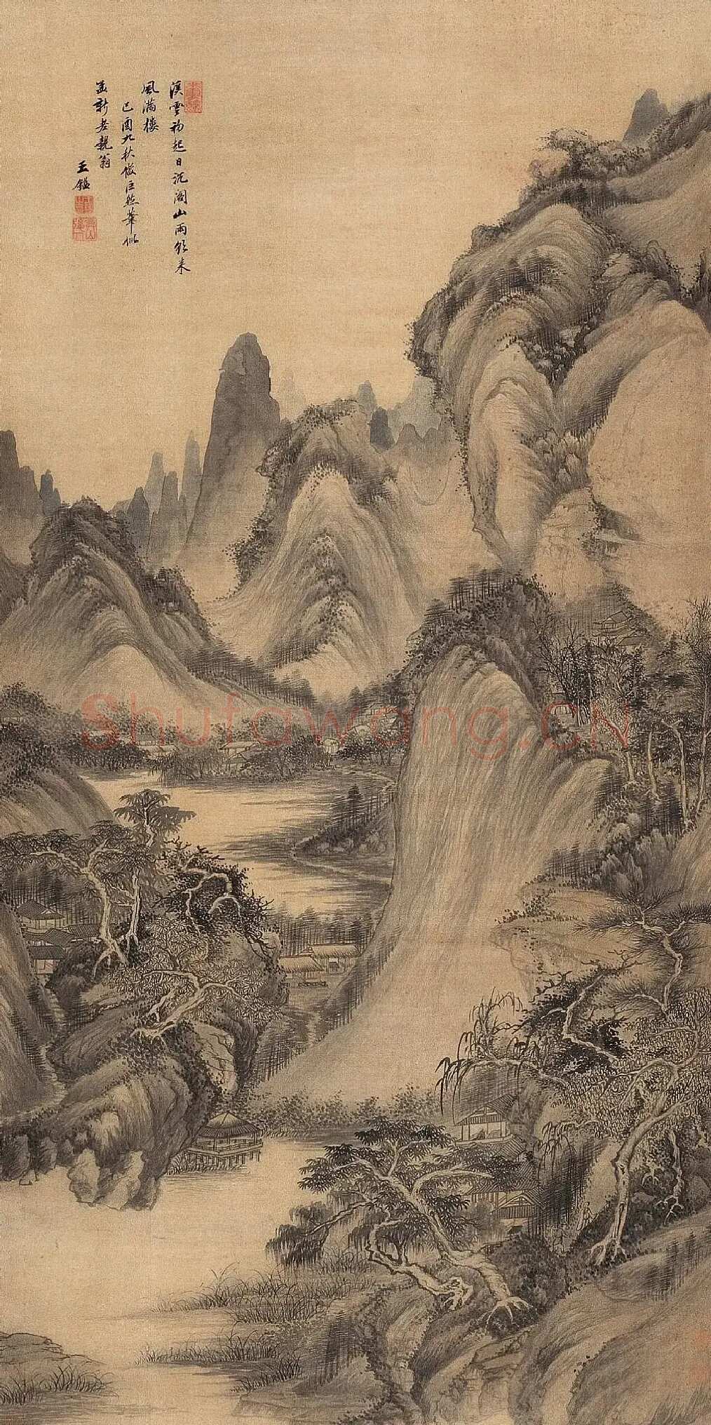 王鉴·溪云初起图