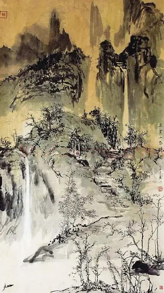 夏粮·五云山登禅图