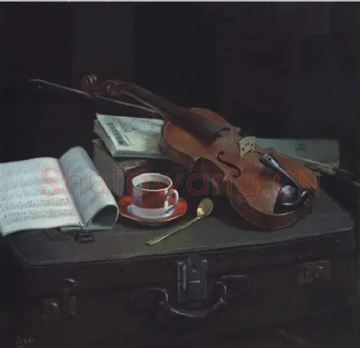 颜世林·静物-小提琴
