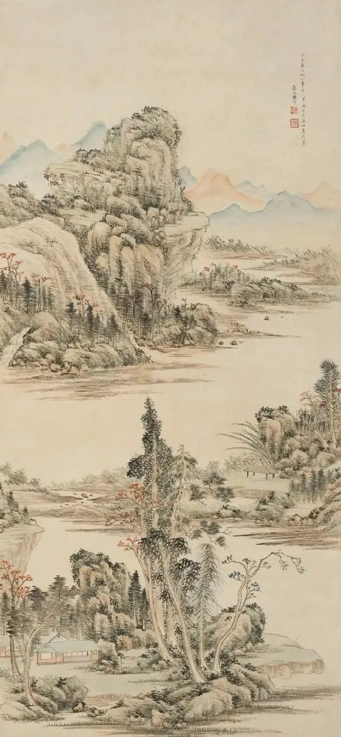 黄均·湖山晴岚
