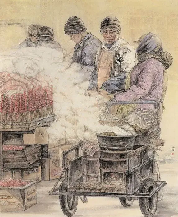 李榕·《街市一角》