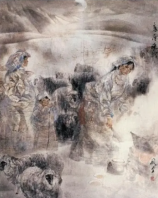 潘风全·高原晚炊