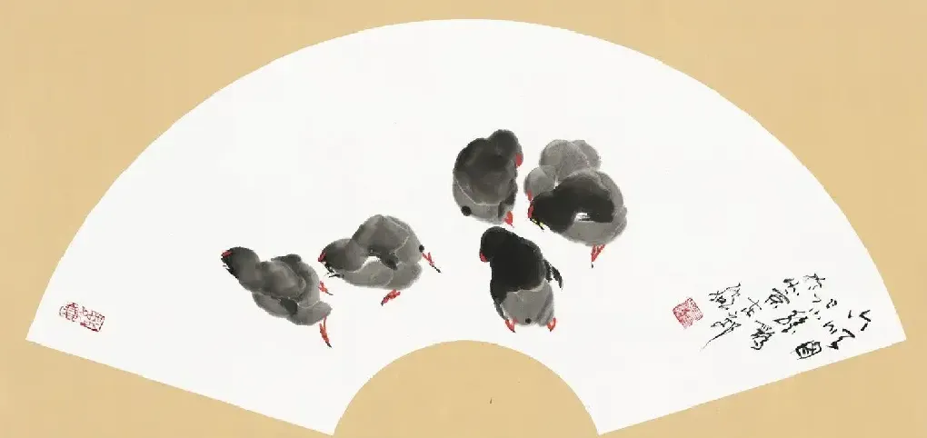 卢加·六鸡图