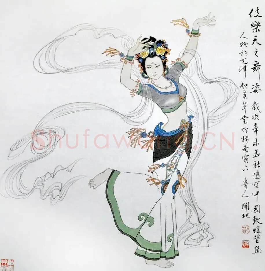 邓开圯·伎乐天之舞姿