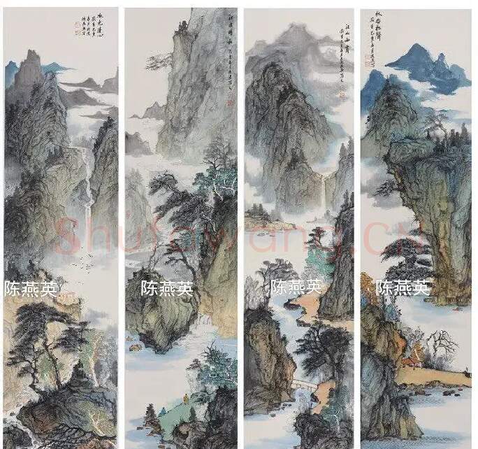 陈燕英·四条屏
