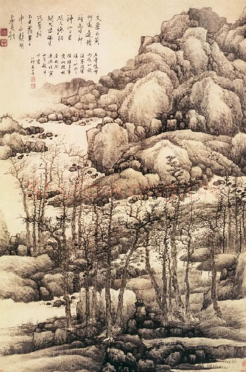 龚贤·木叶丹黄图