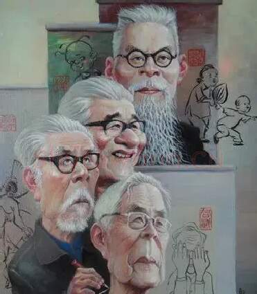 郭冶·浙江漫画大家丰子恺叶浅予张乐平华君武