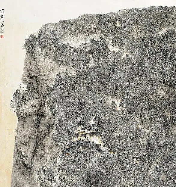 霍彪·石钟山居图