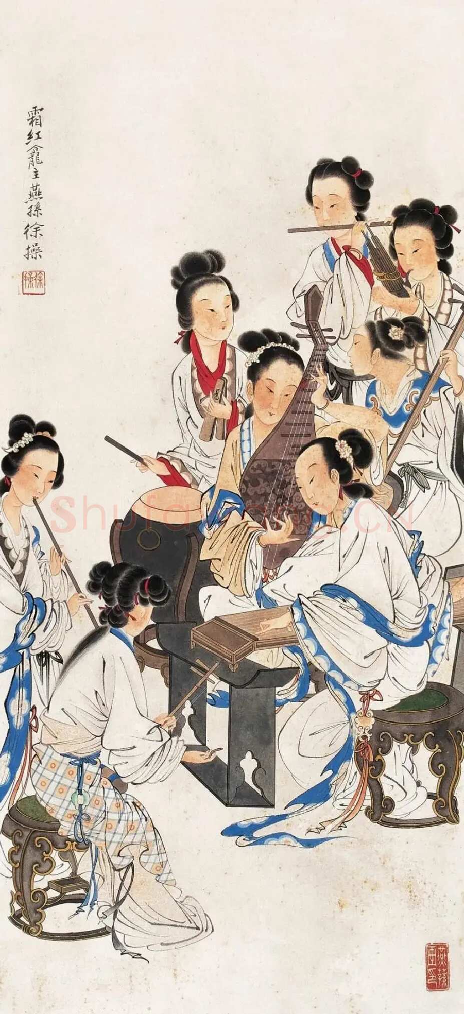 徐燕孙·按乐图