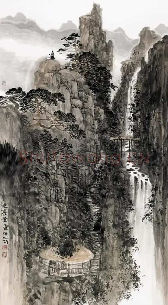 阮荣春·登高图