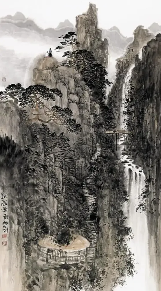 阮荣春·登高图