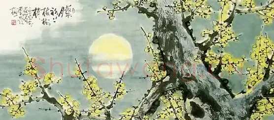 南岭梅·华月初上梅树梢