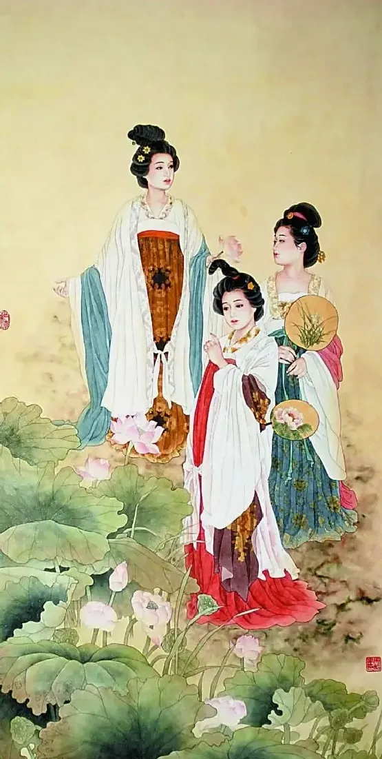 马韶伟·清风赏荷图