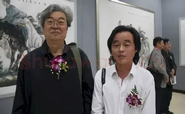 黄华·应邀参加原中国美术馆馆长.中国美协顾问.国家画院顾问.杨力舟先生画展