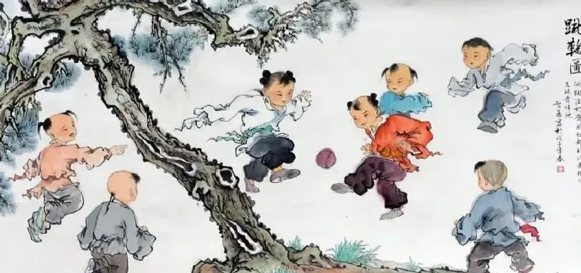 毛智勇·蹴鞠图