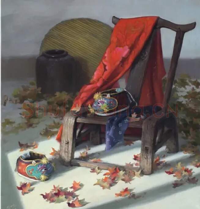 颜世林·静物-虎头鞋